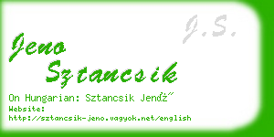 jeno sztancsik business card